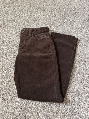 St. John's Bay Women's Straight-Leg Corduroy Pants in Dark Brown